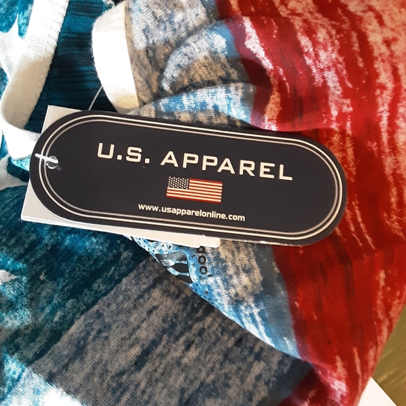 NWT U.S. Apparel Fit 4 Glory Patriotic American Flag Tank Top - Picture 6 of 7